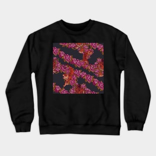 Sophisticated pattern with tiger on grey Crewneck Sweatshirt